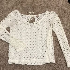 Cropped lace sweater!